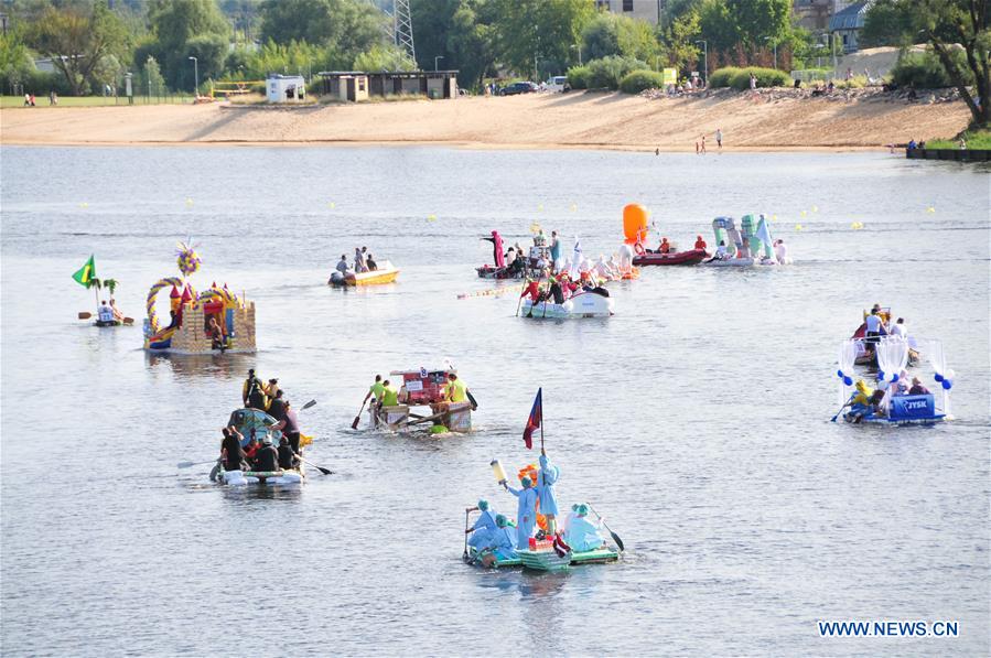 LATVIA-JELGAVA-MILK CARTON BOAT REGATTA