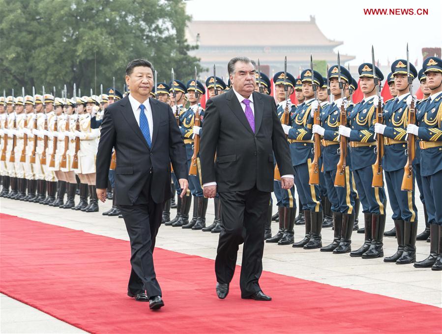 CHINA-BEIJING-XI JINPING-TAJIK PRESIDENT-WELCOME CEREMONY (CN)