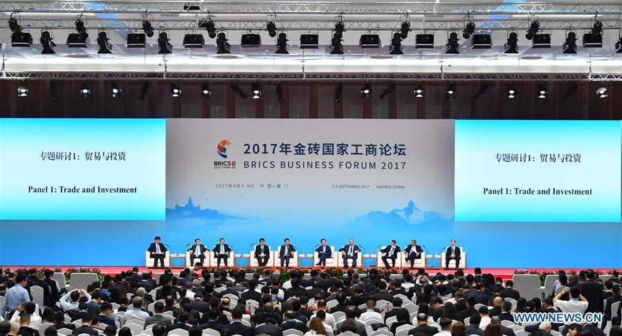 (XIAMEN SUMMIT)CHINA-XIAMEN-BRICS-BUSINESS FORUM-TRADE AND INVESTMENT (CN)