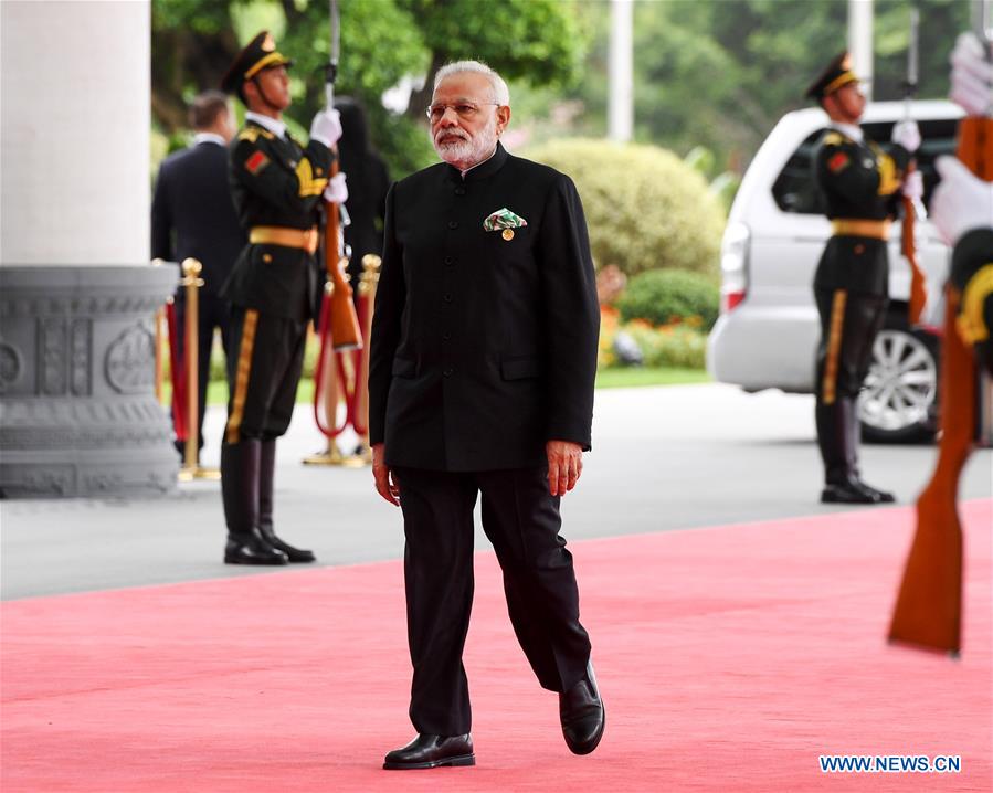 (XIAMEN SUMMIT)CHINA-XIAMEN-BRICS-INDIAN PM-ARRIVAL (CN)
