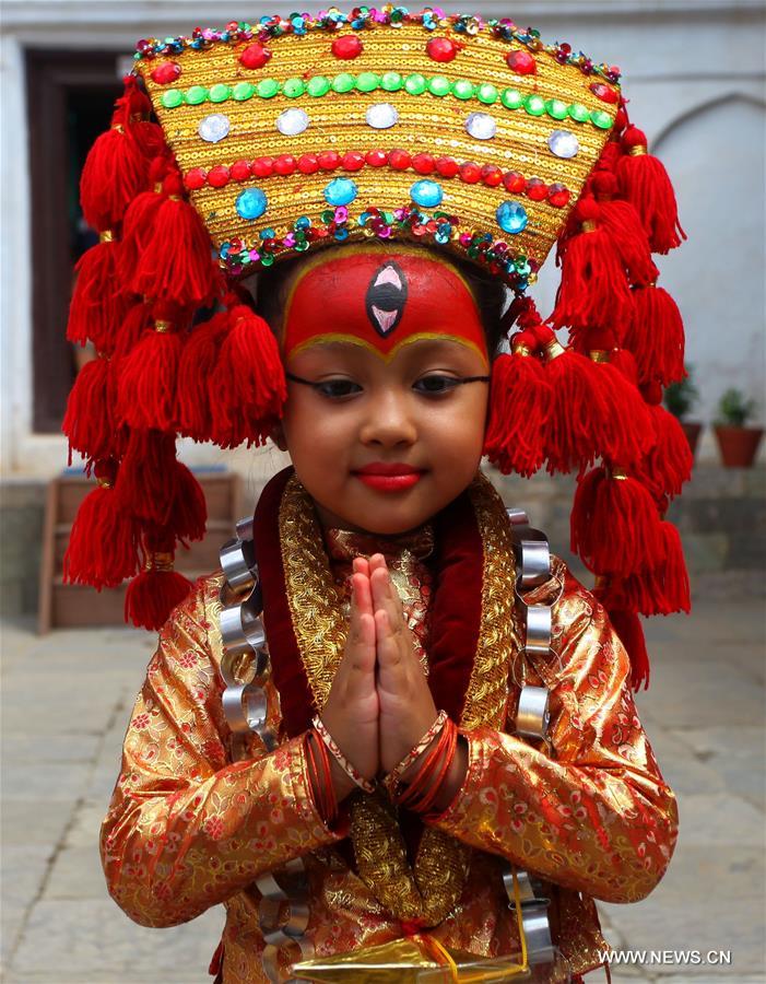 NEPAL-KATHMANDU-INDRAJATRA FESTIVAL-KUMARI PUJA