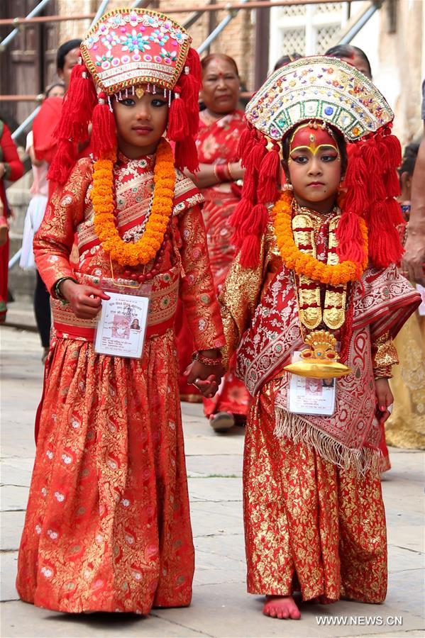 NEPAL-KATHMANDU-INDRAJATRA FESTIVAL-KUMARI PUJA