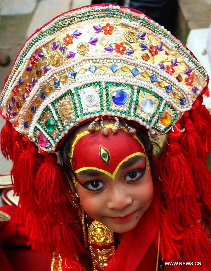 NEPAL-KATHMANDU-INDRAJATRA FESTIVAL-KUMARI PUJA