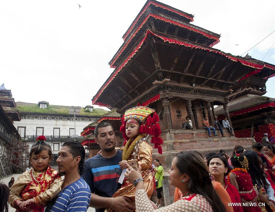 NEPAL-KATHMANDU-INDRAJATRA FESTIVAL-KUMARI PUJA