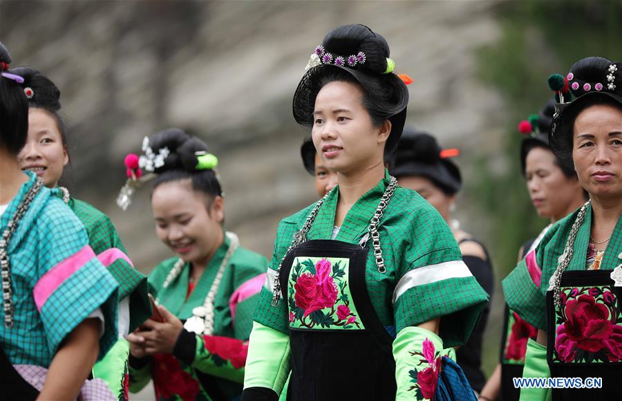 #CHINA-GUIZHOU-MIAO PEOPLE-FESTIVAL COSTUMES(CN)