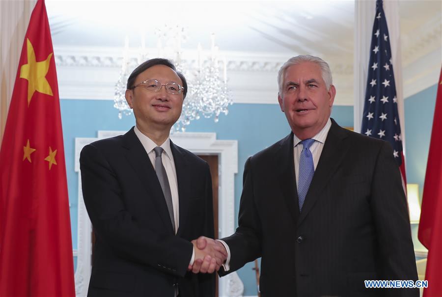 U.S.-CHINA-YANG JIECHI-TILLERSON-MEETING