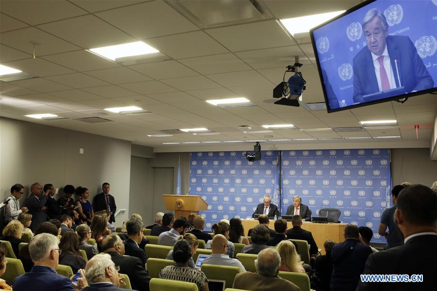 UN-SECRETARY-GENERAL-ANTONIO GUTERRES-PRESS CONFERENCE
