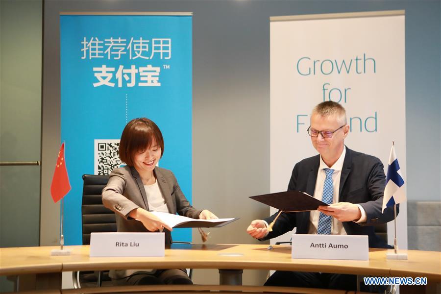 FINLAND-HELSINKI-ALIPAY-FINPRO-COOPERATION