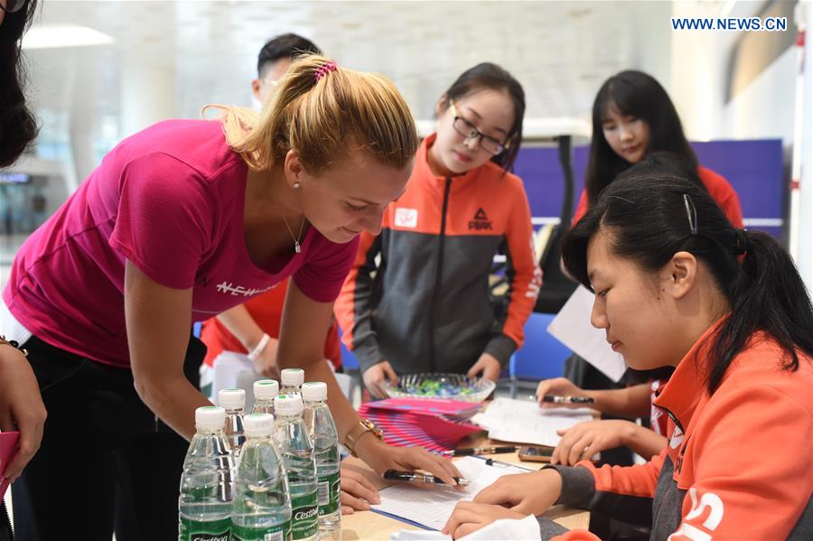 (SP)CHINA-WUHAN-TENNIS-WTA-WUHAN OPEN-PLAYERS-ARRIVAL(CN)