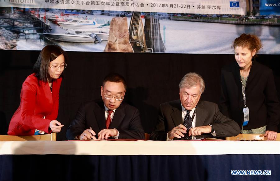 FINLAND-TURKU-CHINA-EU-COOPERATION-WATER CRISIS