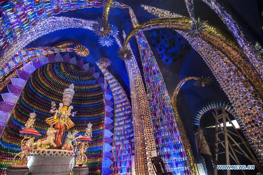 INDIA-KOLKATA-DURGA PUJA FESTIVAL-PREPARATION