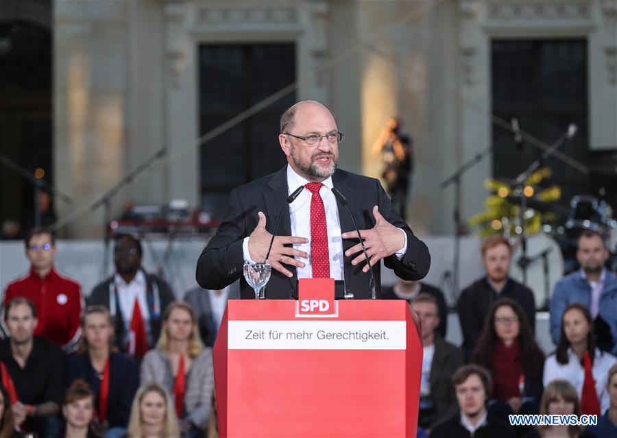 GERMANY-BERLIN-SPD-SCHULZ-ELECTION RALLY