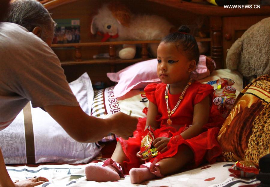 NEPAL-KATHMANDU-NEW LIVING GODDESS-KUMARI