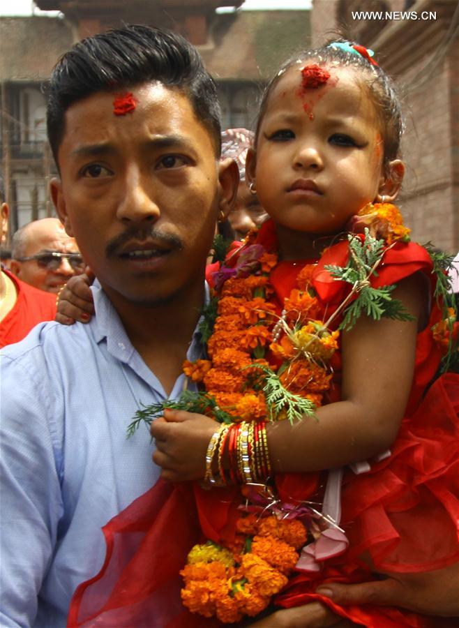 NEPAL-KATHMANDU-NEW LIVING GODDESS-KUMARI