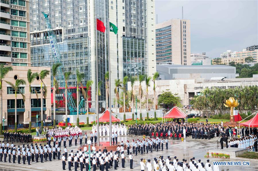 CHINA-MACAO-NATIONAL DAY-FLAG-RAISING CEREMONY (CN)