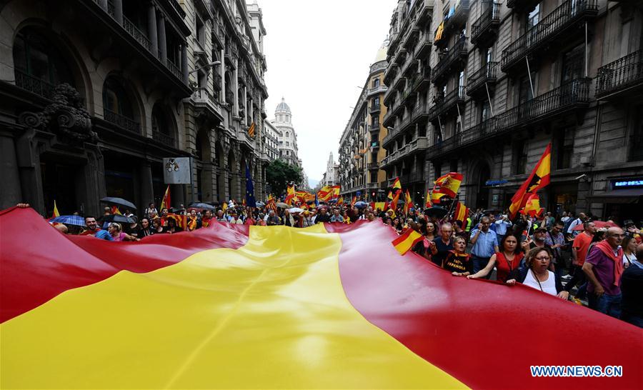 SPAIN-BARCELONA-PROTEST-ANTI-REFERENDUM