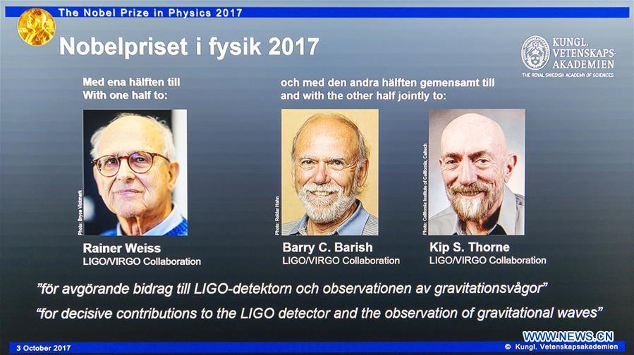 SWEDEN-STOCKHOLM-NOBEL PRIZE-PHYSICS