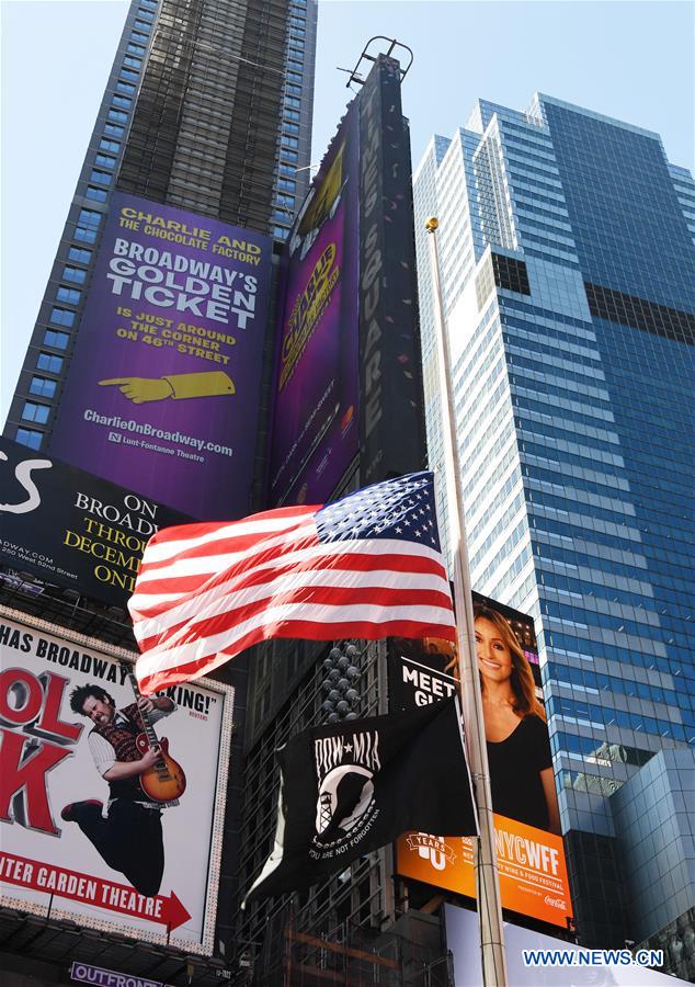 U.S.-NEW YORK-LAS VEGAS-SHOOTING-FLAG-HALF MAST