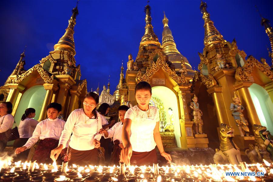 MYANMAR-YANGON-THADINGYUT FESTIVAL