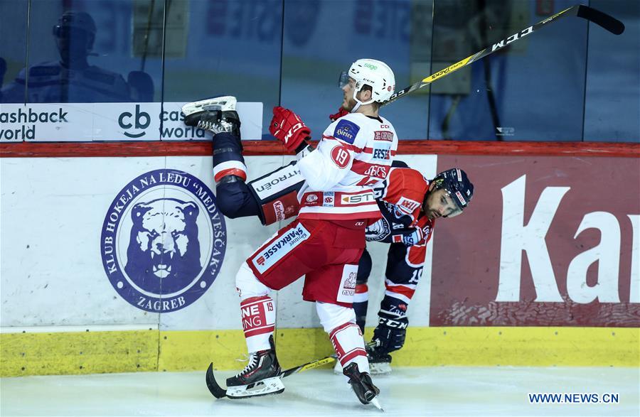 KHL Medvescak Zagreb defeat EC KAC 51 at EBEL ice hockey league