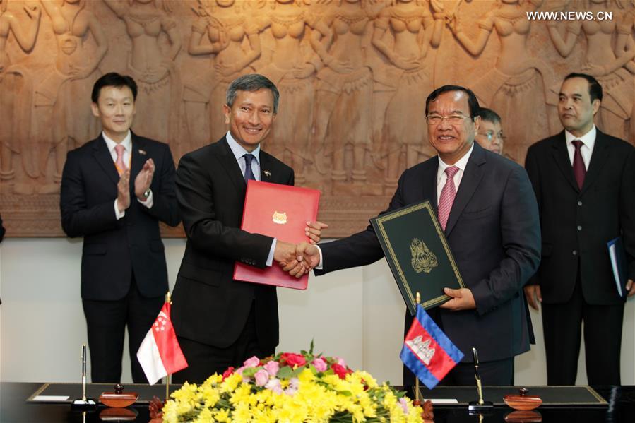 CAMBODIA-PHNOM PENH-SINGAPORE-MOU