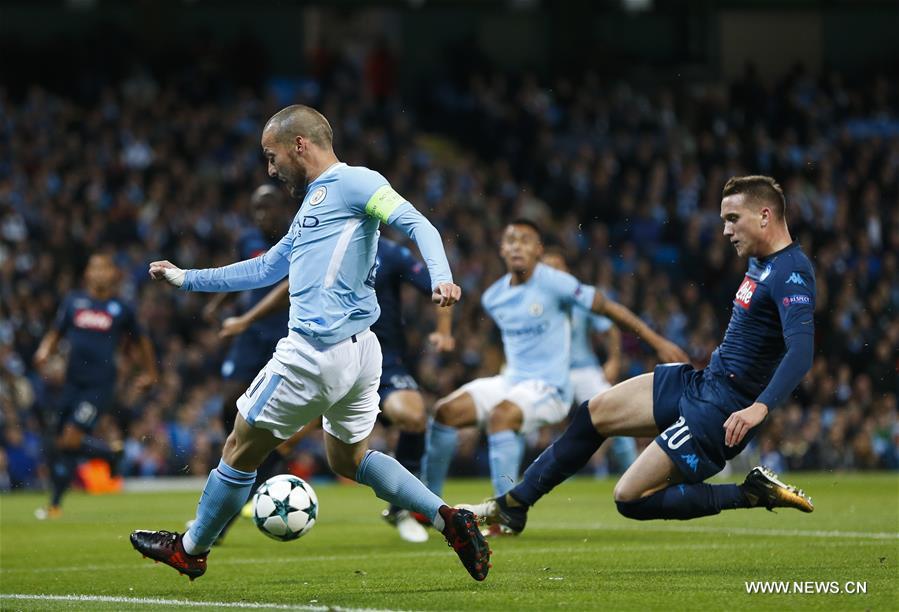 (SP)BRITAIN-MANCHESTER-SOCCER-UEFA CHAMPIONS LEAGUE-MANCHESTER CITY VS NAPOLI