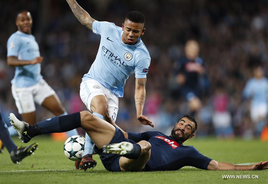 (SP)BRITAIN-MANCHESTER-SOCCER-UEFA CHAMPIONS LEAGUE-MANCHESTER CITY VS NAPOLI