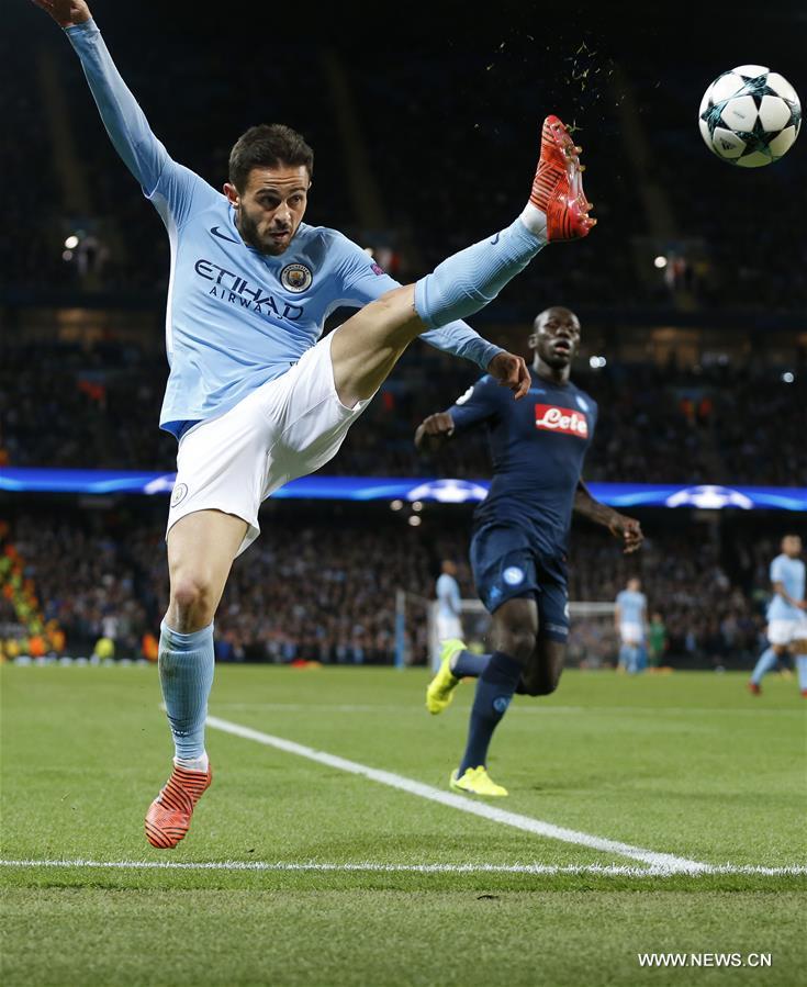 (SP)BRITAIN-MANCHESTER-SOCCER-UEFA CHAMPIONS LEAGUE-MANCHESTER CITY VS NAPOLI