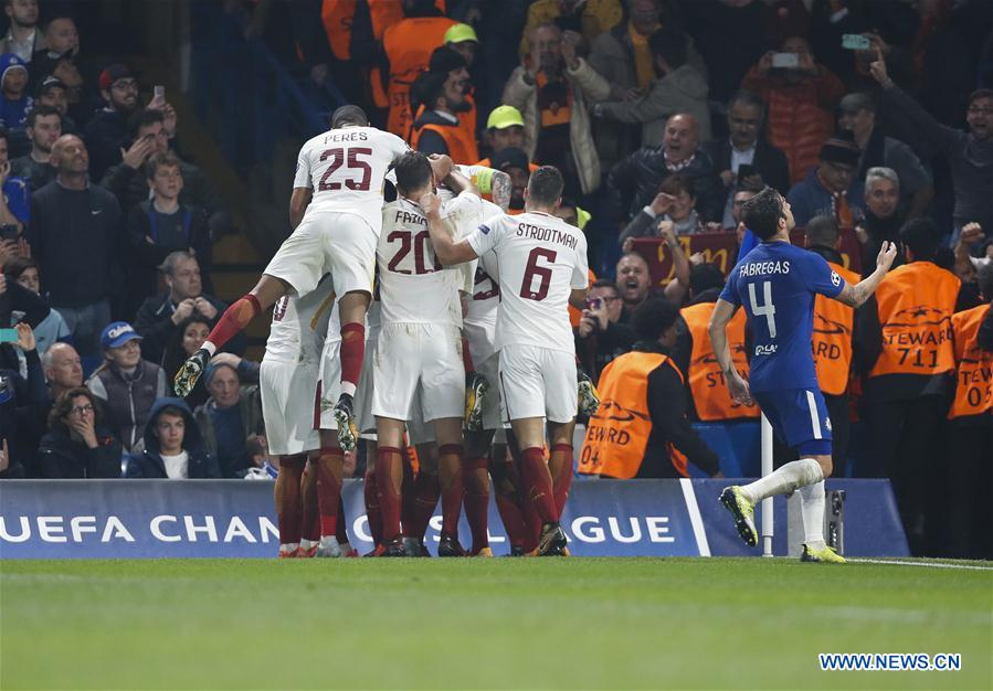 (SP)BRITAIN-LONDON-FOOTBALL-UEFA CHAMPIONS LEAGUE-CHELSEA VS ROMA