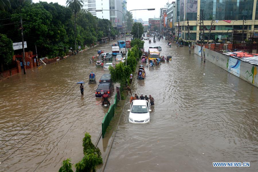 BANGLADESH-DHAKA-RAIN-FLOODING