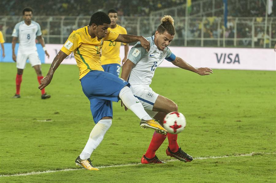 (SP)INDIA-KOLKATA-FOOTBALL-FIFA U17 WORLD CUP-BRAZIL VS ENGLAND