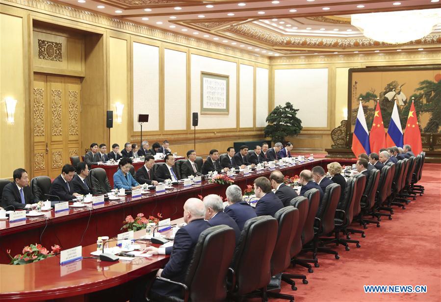 CHINA-BEIJING-LI KEQIANG-RUSSIAN PM-REGULAR MEETING (CN)
