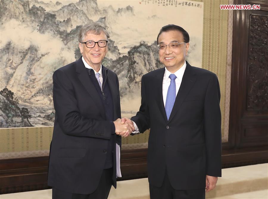 CHINA-BEIJING-LI KEQIANG-BILL GATES-MEETING (CN)
