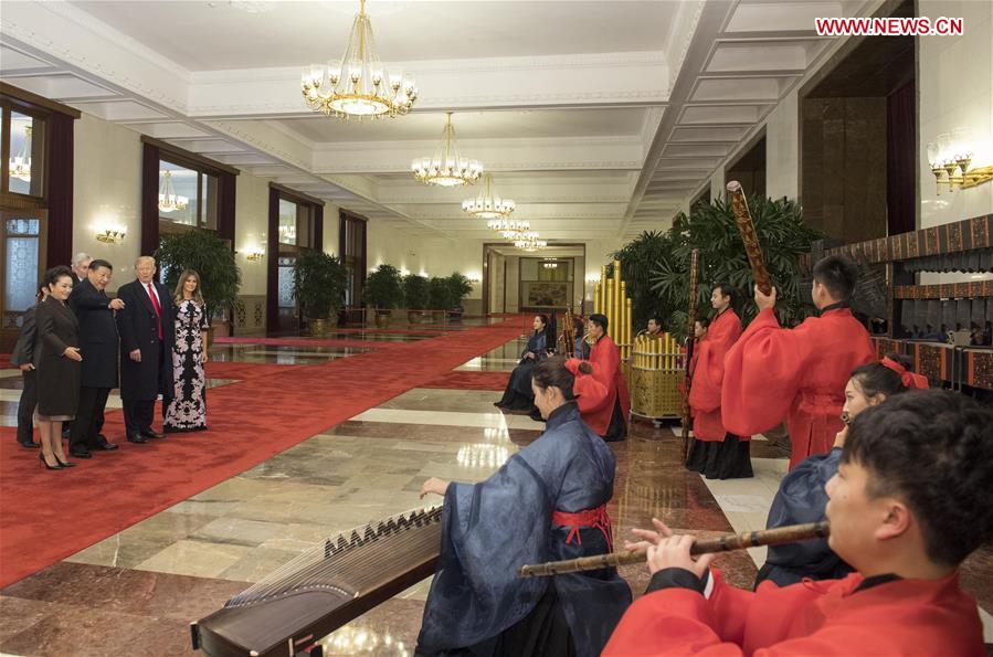 CHINA-BEIJING-XI JINPING-TRUMP-WELCOME CEREMONY (CN)