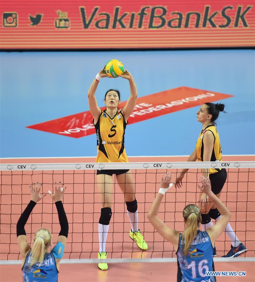 (SP)TURKEY-ISTANBUL-VOLLEYBALL-CEV-CHAMPIONS LEAGUE-QUALIFICATION-VAKIFBANK VS MINCHANKA MINSK