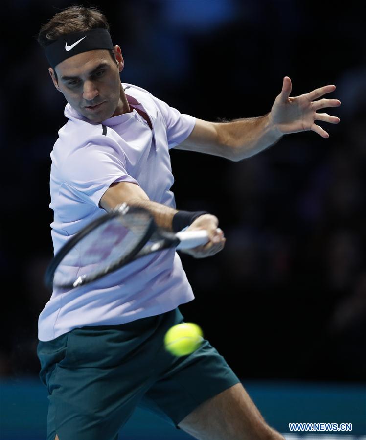(SP)BRITAIN-LONDON-TENNIS-ATP FINALS-MS-FEDERER VS SOCK