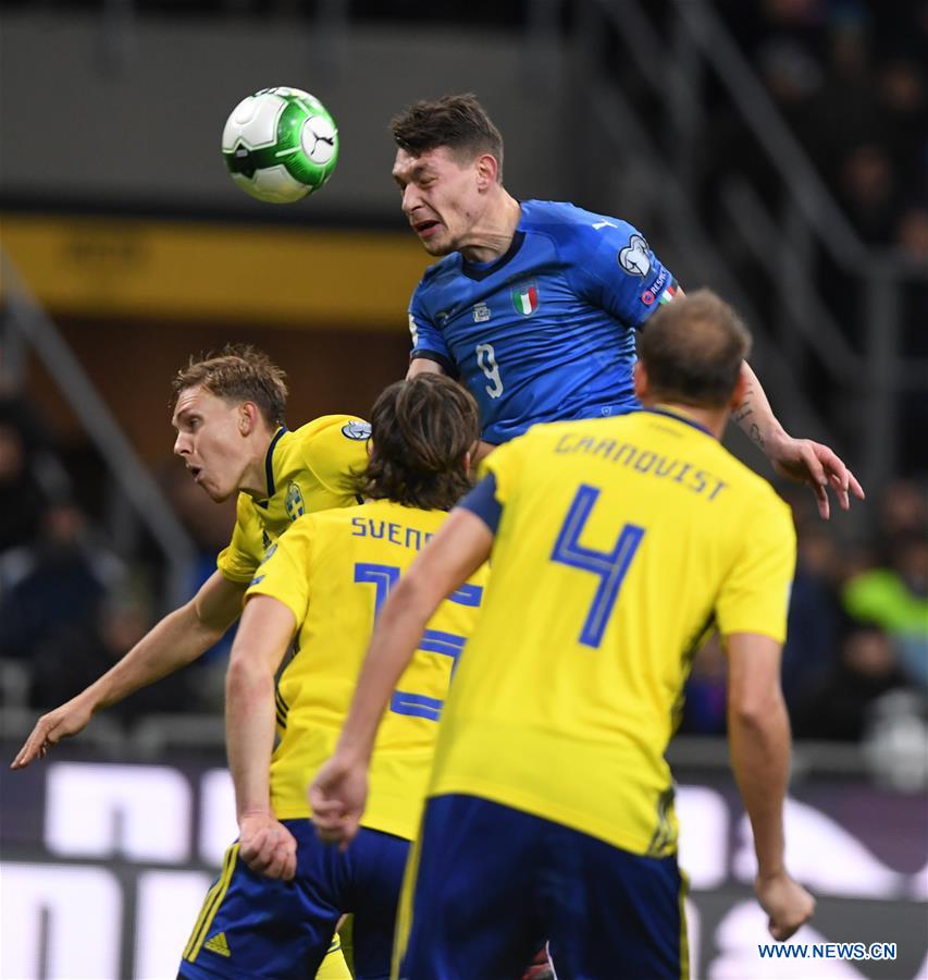 (SP)ITALY-MILAN-FOOTBALL-FIFA WORLD CUP QUALIFIER-ITALY VS SWEDEN
