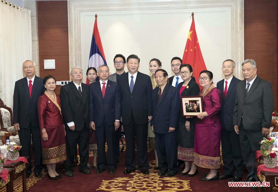 LAOS-CHINA-XI JINPING-LAO FAMILY-MEETING