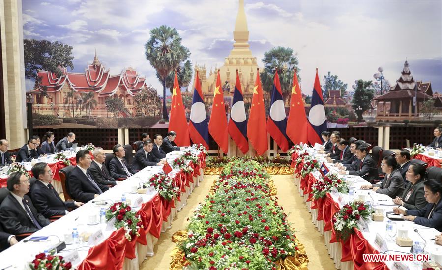 LAOS-CHINA-XI JINPING-PANY YATHOTU-MEETING