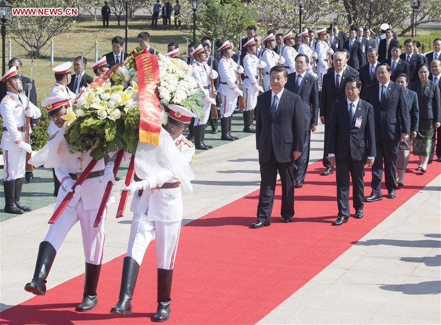 LAOS-CHINA-XI JINPING-WREATH LAYING CEREMONY