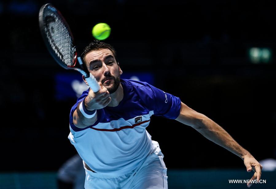 (SP)BRITAIN-LONDON-TENNIS-ATP FINALS-SOCK VS CILIC