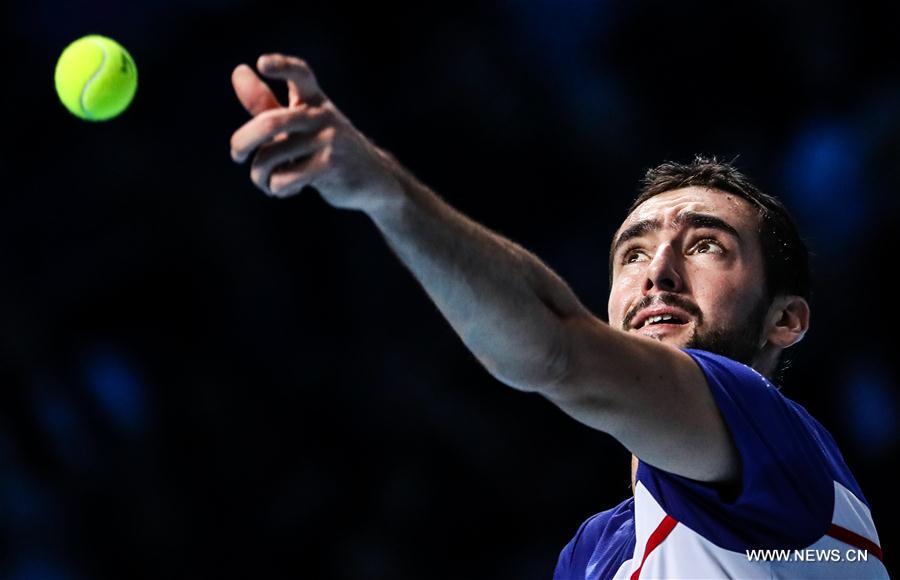 (SP)BRITAIN-LONDON-TENNIS-ATP FINALS-SOCK VS CILIC