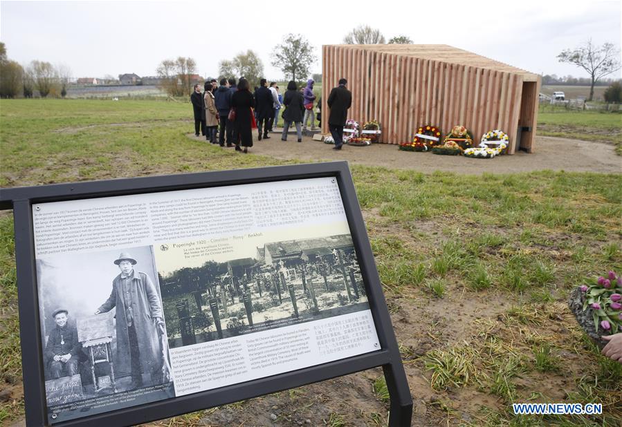 BELGIUM-POPERINGE-WWI-CHINESE PEOPLE-STATUE-INAUGURATION