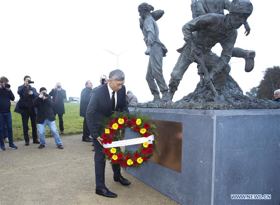 BELGIUM-POPERINGE-WWI-CHINESE PEOPLE-STATUE-INAUGURATION