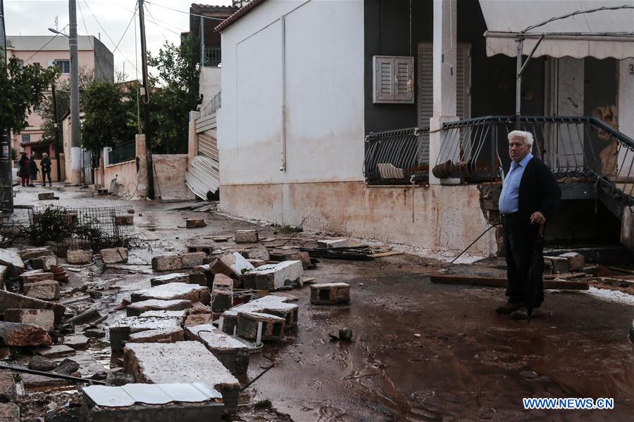 GREECE-MANDRA-FLOODS