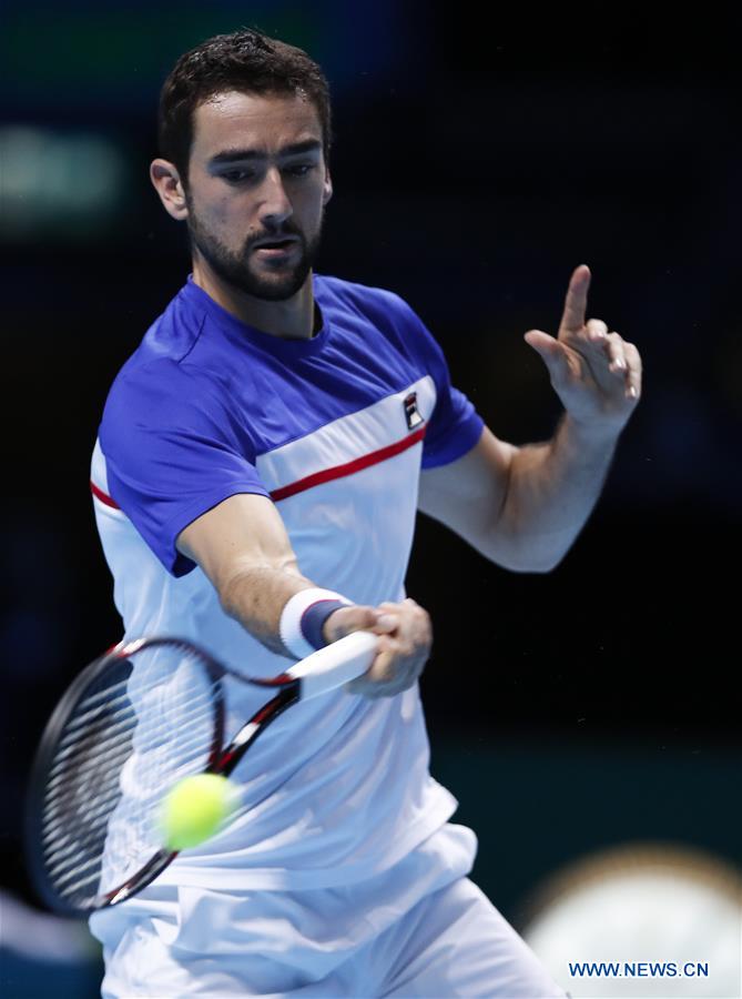 (SP)BRITAIN-LONDON-TENNIS-ATP FINALS-FEDERER VS CILIC
