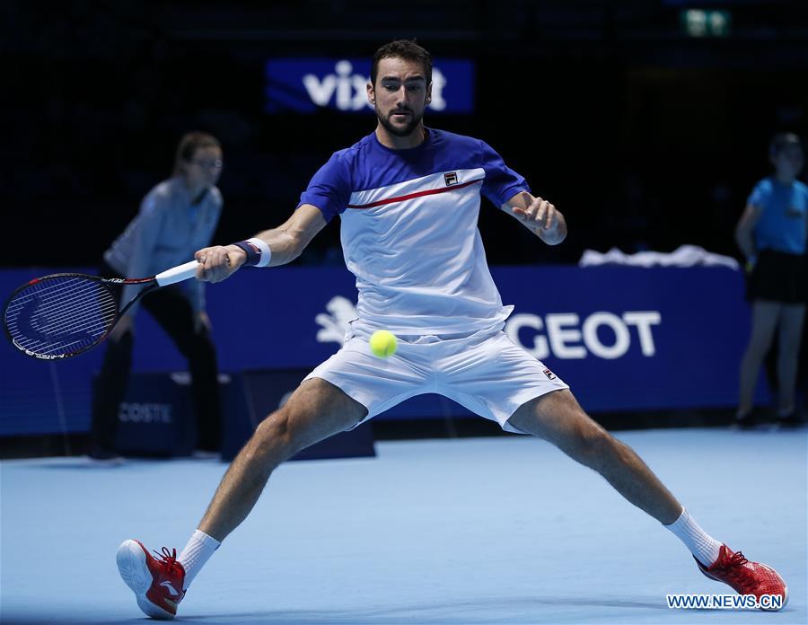 (SP)BRITAIN-LONDON-TENNIS-ATP FINALS-FEDERER VS CILIC