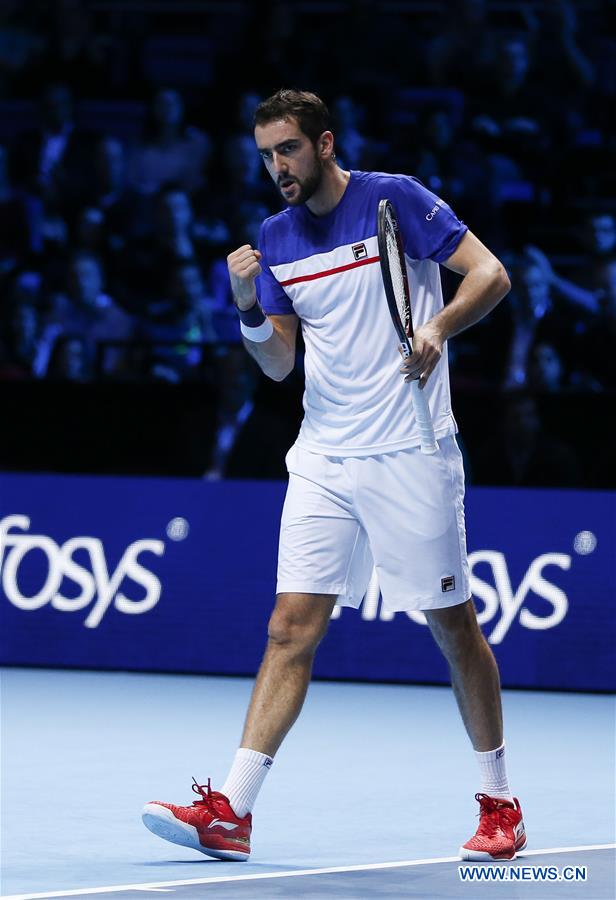 (SP)BRITAIN-LONDON-TENNIS-ATP FINALS-FEDERER VS CILIC
