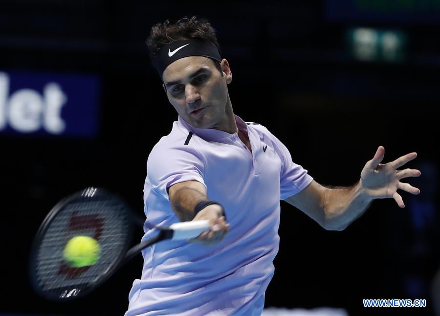 (SP)BRITAIN-LONDON-TENNIS-ATP FINALS-FEDERER VS CILIC