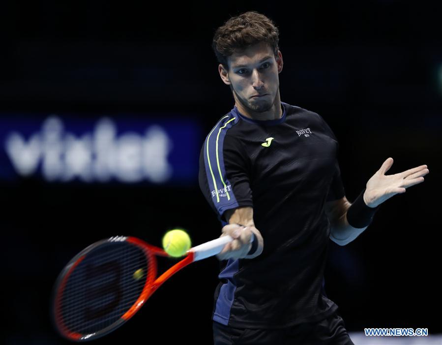 (SP)BRITAIN-LONDON-TENNIS-ATP FINALS-DIMITROV VS BUSTA